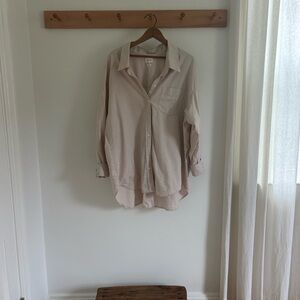 Wilfred Free lightweight Cotton Button Down - Beige, M